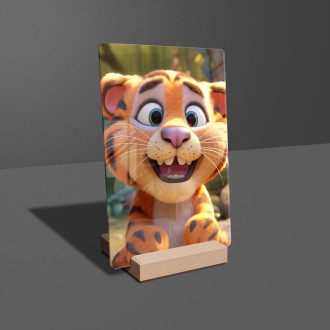 Akrylové sklo Roztomilý animovaný tygr 1