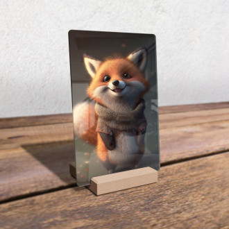 Akrylové sklo Roztomilá animovaná liška 1