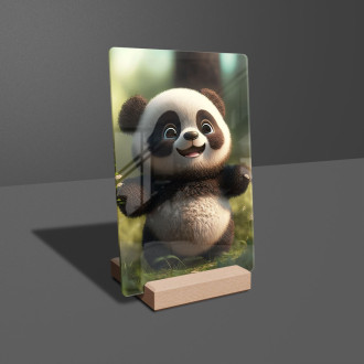 Akrylové sklo Roztomilá animovaná panda