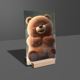 Akrylové sklo Roztomilý animovaný medvěd