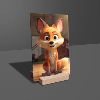 Akrylové sklo Roztomilá animovaná liška