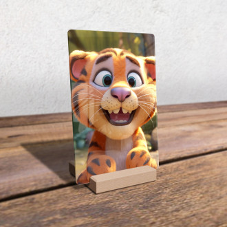 Akrylové sklo Roztomilý animovaný tygr 1