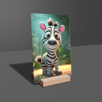 Akrylové sklo Roztomilá animovaná zebra