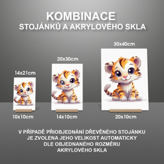 Akrylové sklo Kreslený Tygr