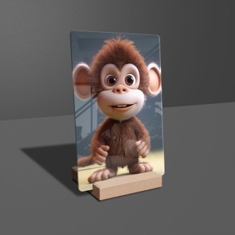 Akrylové sklo Roztomilá animovaná opice