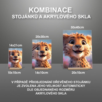 Akrylové sklo Roztomilý animovaný gepard