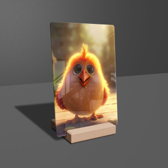 Akrylové sklo Roztomilé animované kuře 1