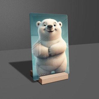 Akrylové sklo Roztomilý animovaný lední medvěd