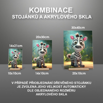 Akrylové sklo Roztomilá animovaná zebra