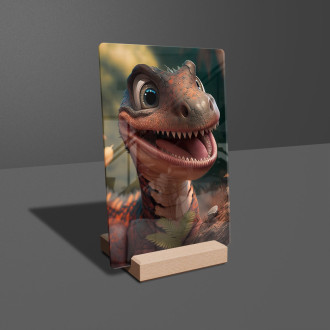Akrylové sklo Roztomilý animovaný dinosaurus