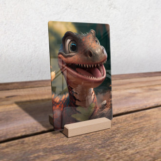 Akrylové sklo Roztomilý animovaný dinosaurus