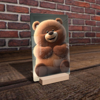 Akrylové sklo Roztomilý animovaný medvěd