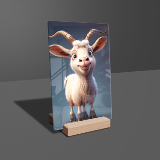 Akrylové sklo Roztomilá animovaná koza 2
