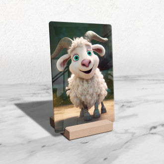 Akrylové sklo Roztomilá animovaná koza 1