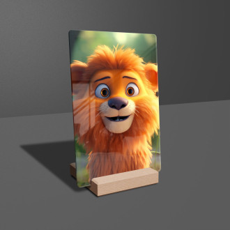 Akrylové sklo Roztomilý animovaný lev 1