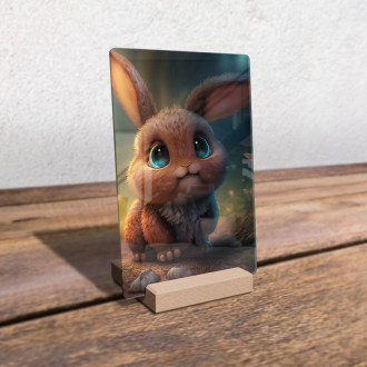 Akrylové sklo Roztomilý animovaný králík