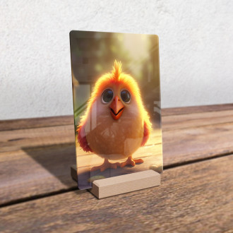 Akrylové sklo Roztomilé animované kuře 1