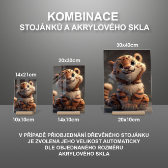 Akrylové sklo Roztomilý animovaný tygr 2