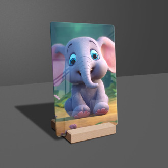 Akrylové sklo Roztomilý animovaný slon