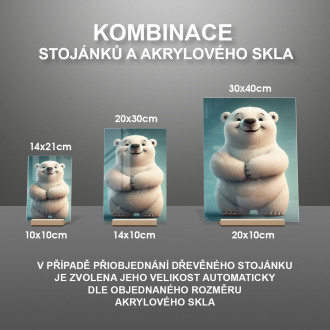 Akrylové sklo Roztomilý animovaný lední medvěd