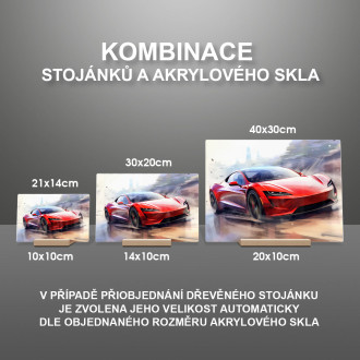 Akrylové sklo Tesla Roadster 2023