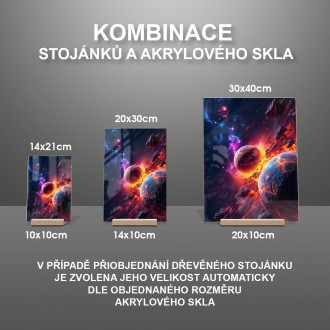 Akrylové sklo Exploze planet