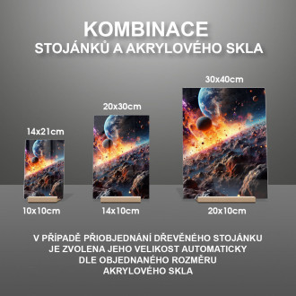 Akrylové sklo Exploze planet 1