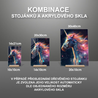 Akrylové sklo Vesmírný jednorožec 1