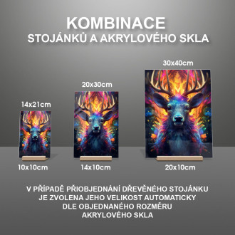 Akrylové sklo Vesmírný jelen 1