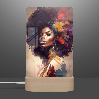 Lampa Moderní umění - Afro americká žena