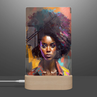 Lampa Moderní umění - Afro americká žena 2