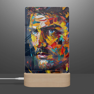 Lampa Moderní umění - barevná tvář muže