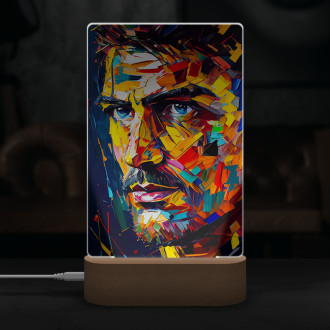 Lampa Moderní umění - barevná tvář muže