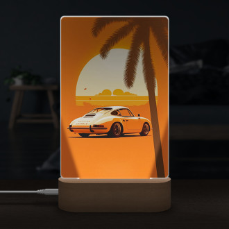 Lampa Západ slunce retro porsche