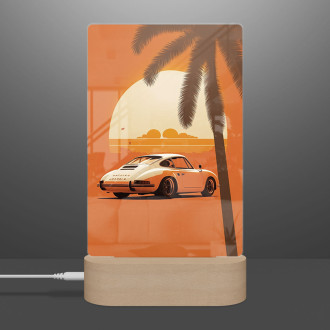 Lampa Západ slunce retro porsche