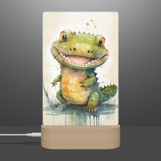 Lampa Akvarelový krokodýl