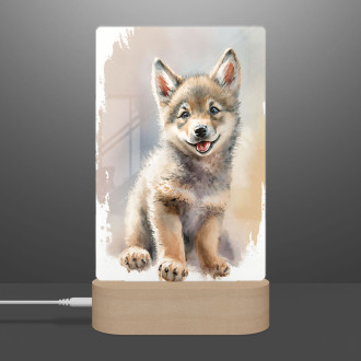 Lampa Akvarelový vlk