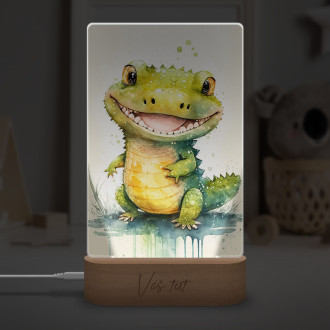 Lampa Akvarelový krokodýl