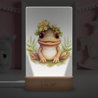 Lampa Mládě žáby v květinách