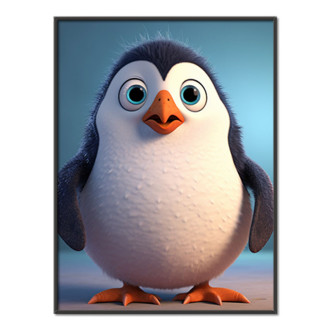 Roztomilý animovaný tučňák 1