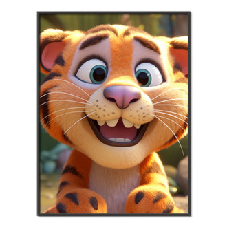 Roztomilý animovaný tygr 1