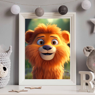 Roztomilý animovaný lev 1