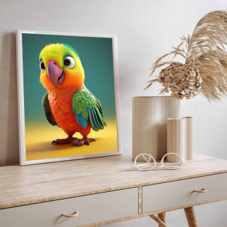 Roztomilý animovaný papoušek 1