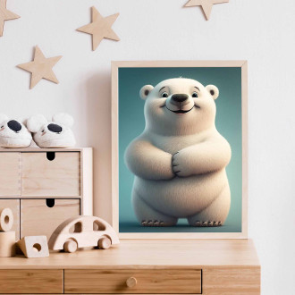 Roztomilý animovaný lední medvěd