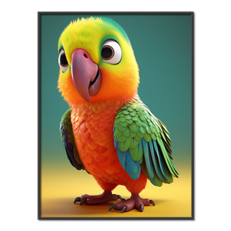Roztomilý animovaný papoušek 1