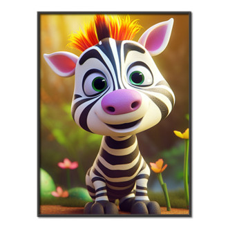 Roztomilá animovaná zebra 1