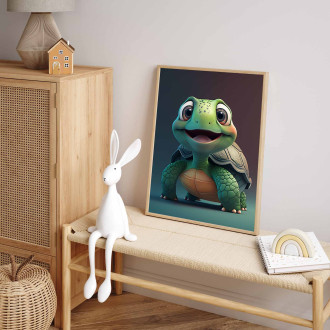 Roztomilá animovaná želva
