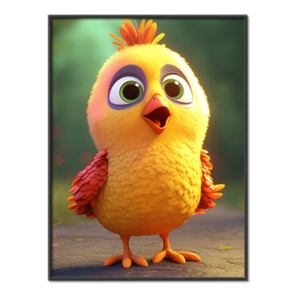 Roztomilé animované kuře