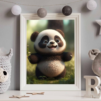 Roztomilá animovaná panda