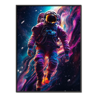 Astronaut letící vesmírem